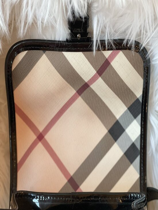 Authentic Burberry Supernova Black Patent Leather Backpack - Very Good Int.